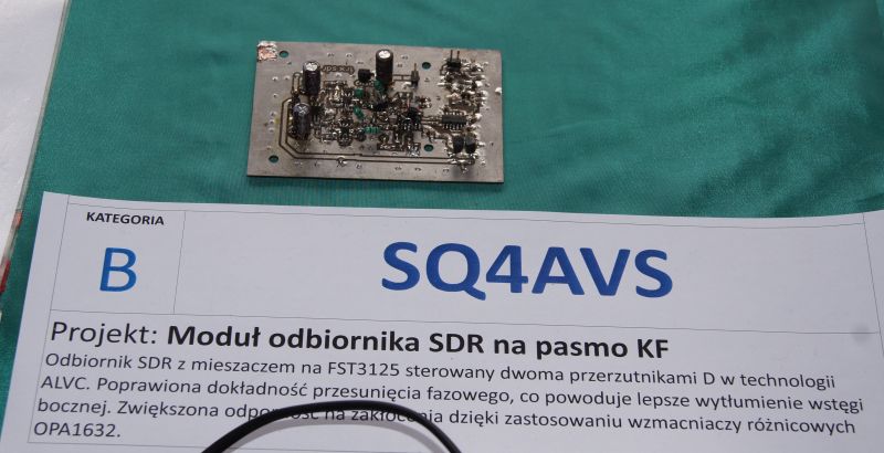 Moduł odbiornika SDR na pasmo KF